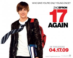 6. "17 Again" was the first movie I watched in cinemas.