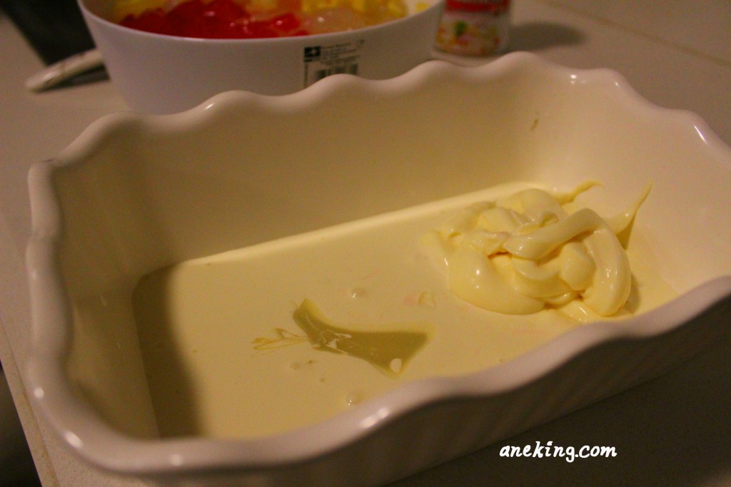 7. Combine the Lady’s Choice real mayonnaise with condensed milk and all purpose cream in a bowl.